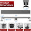 Drenaje lineal ducha acero inox 32" gris con panel azulejos