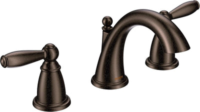 Grifo lavabo baño Moen Brantford bronce 2 manijas 3 agujeros