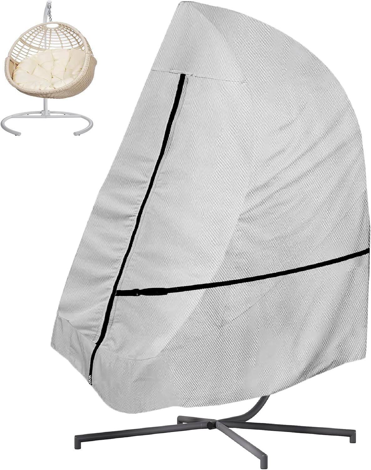 Funda silla huevo colgante patio 75x45" resistente