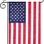 Bandera americana jardín 12x18" doble cara seda plateada