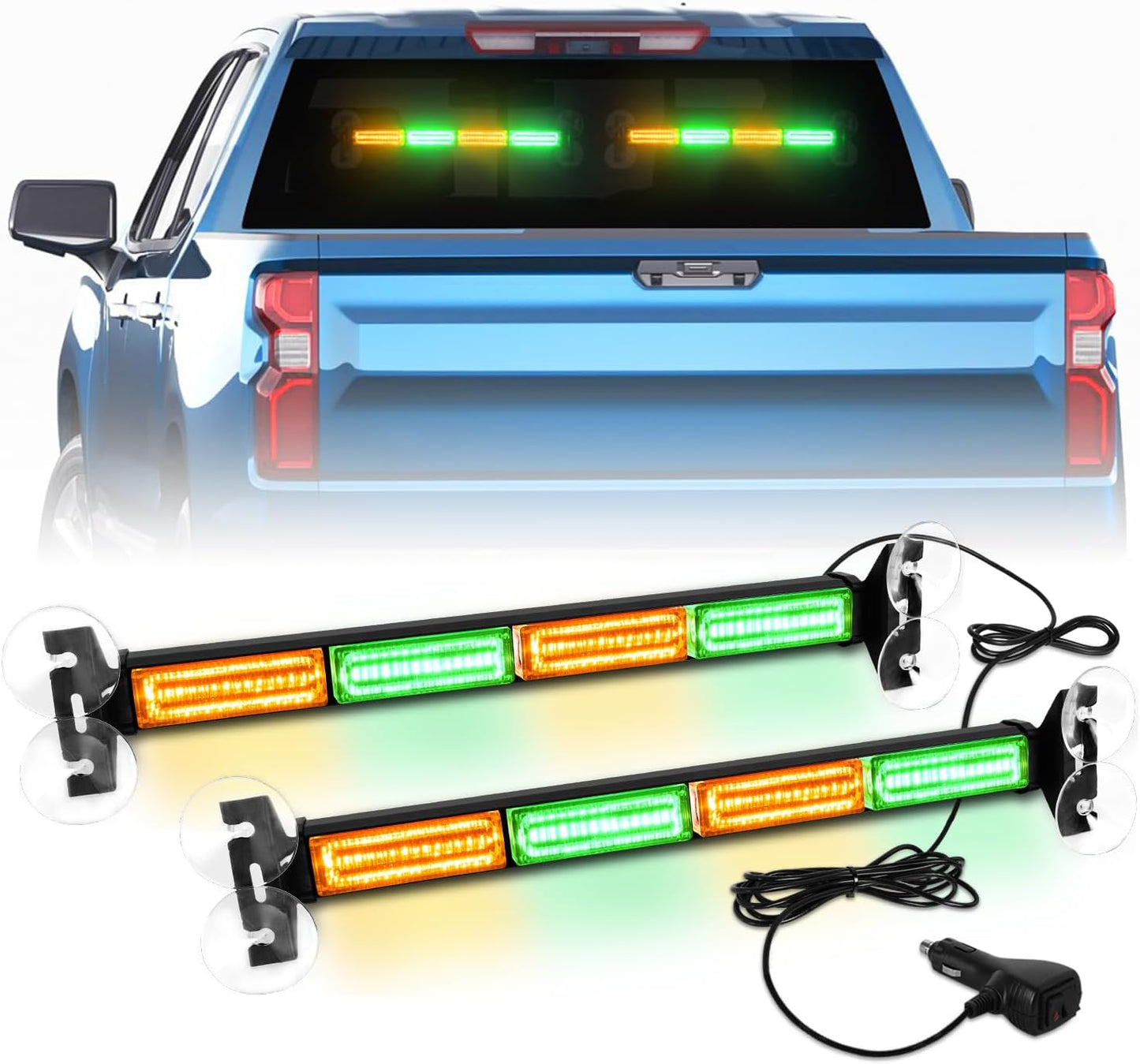Luces estroboscópicas emergencia tablero con ventosas