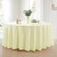 Mantel redondo 120pulg set 8 color marfil lino poliéster