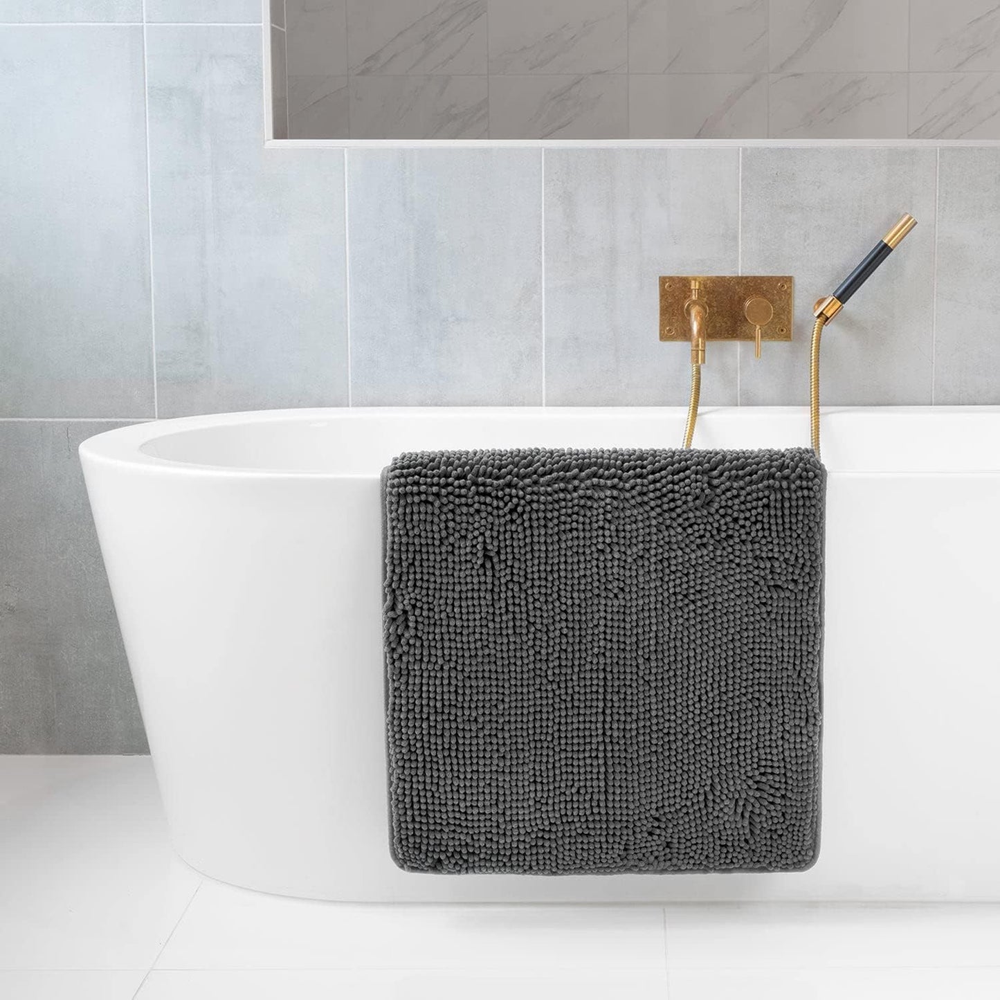 Alfombra baño microfibra chenilla ultrasuave antiderrap