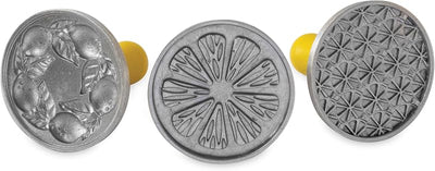 Set 3 sellos galletas aluminio fundido hecho EE.UU.