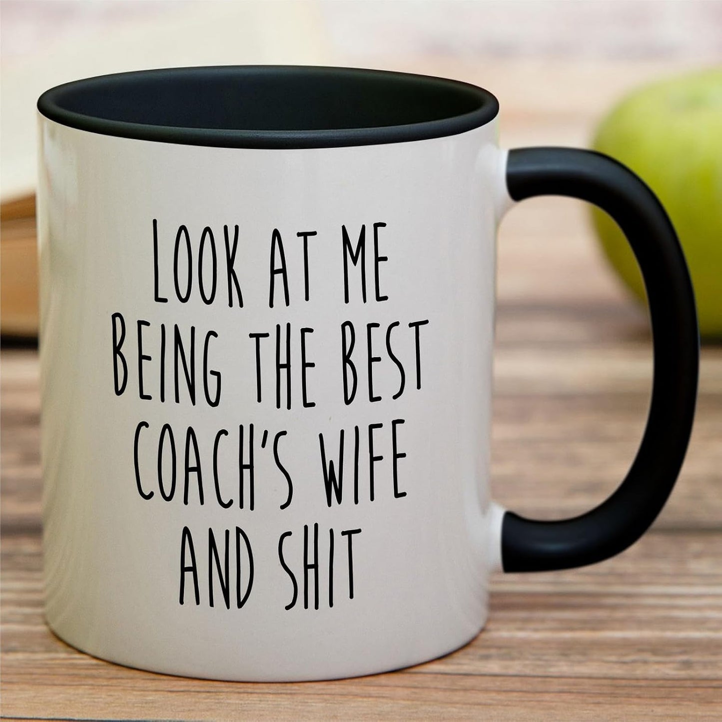 Taza humorística para esposa entrenador 11oz cerámica