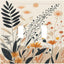 Placa interruptor floral boho 2 gang decorativa