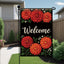 Bandera jardín dalia roja 12x18pulg doble cara