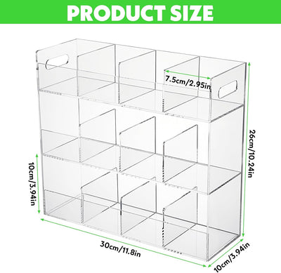 Organizador vertical bolsas té acrílico 216 paquetes