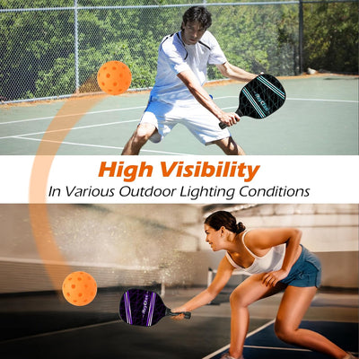 Bolas pickleball exterior 40 agujeros rebote alto con bolsa