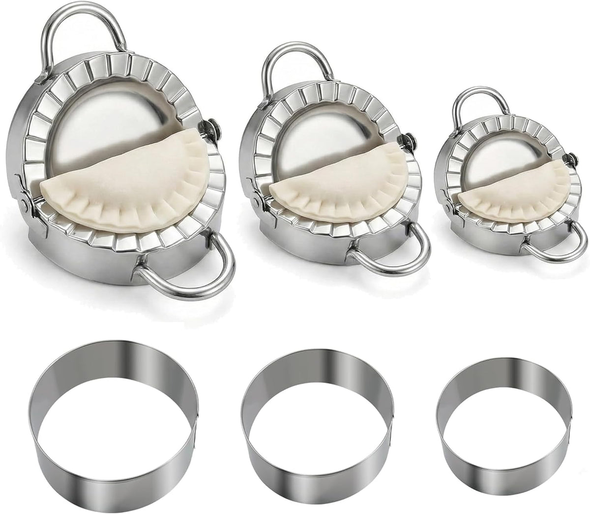 Juego 6 Pzas Máquina Albóndigas Acero Inox 304 Pierogi