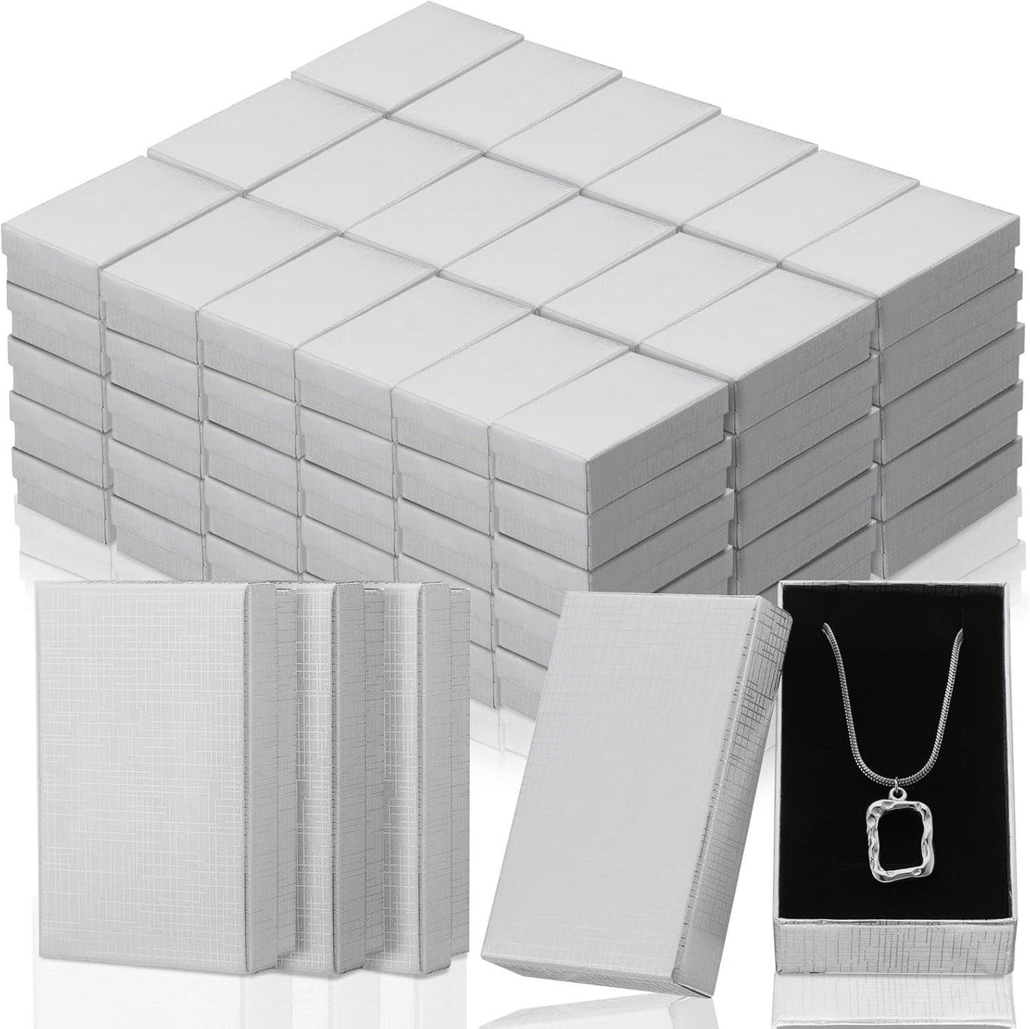 100 Pzas cajas regalo joyería cartón Kraft