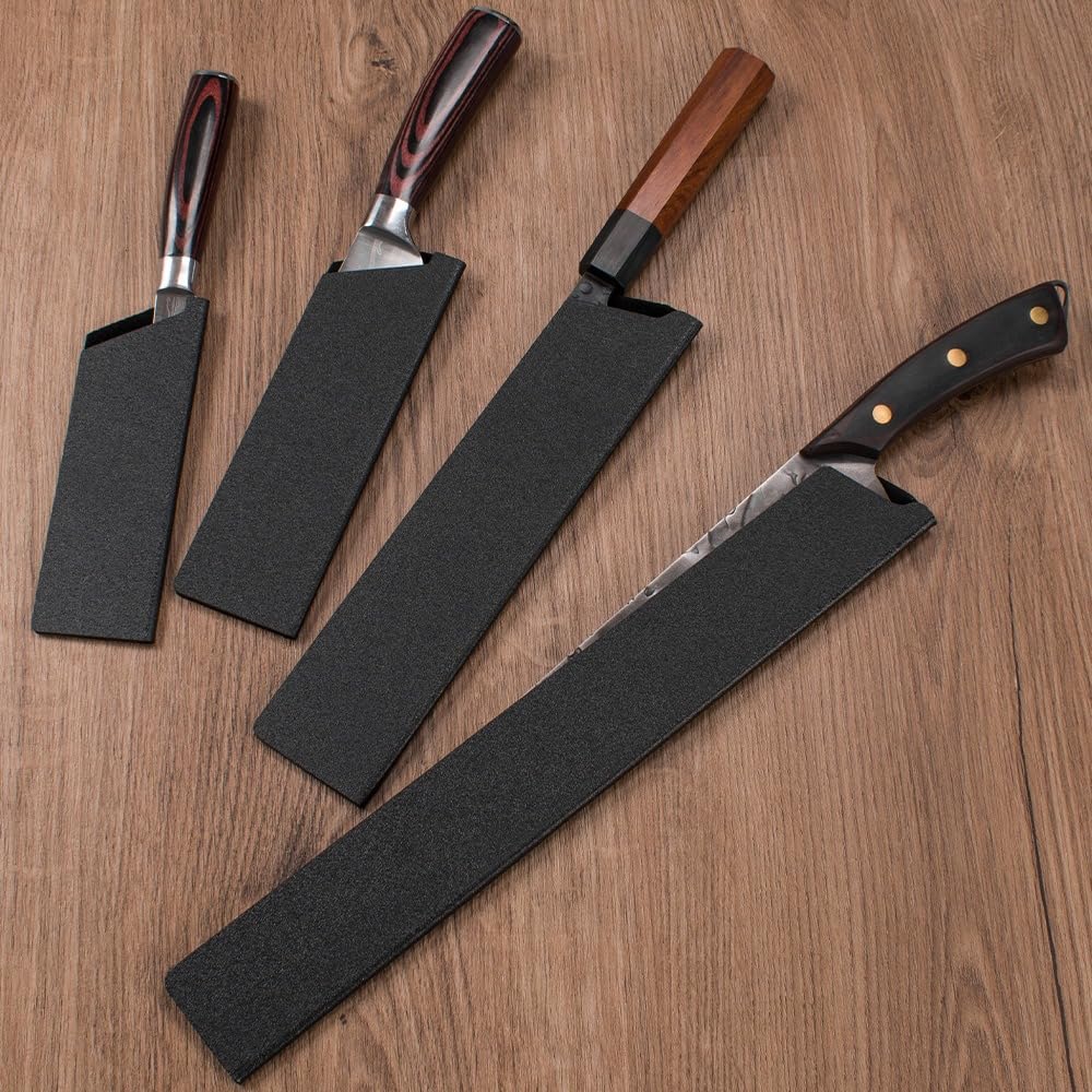 Fundas plástico ABS protector cuchillos negro 10"