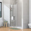 Panel ducha vidrio templado 34x76pulg fijo negro mate