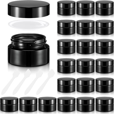 24 Frascos Vidrio 0.7oz Tapas Herméticas Cosméticos Viaje