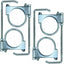 Abrazadera escape universal 3pulg con colgador 4pzas