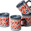 Set 4 Tazas Cerámica Pintadas 15.5oz Asa Té/Léche/Cacao