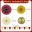 Set 13 decoraciones fiesta granate dorado faroles pancarta