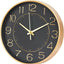 Reloj pared moderno 10pulg negro dorado silencioso