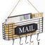 Organiz. llaves correo pared 5 ganchos negro