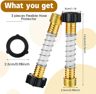 3 Protectores manguera flexible con resorte RV jardín