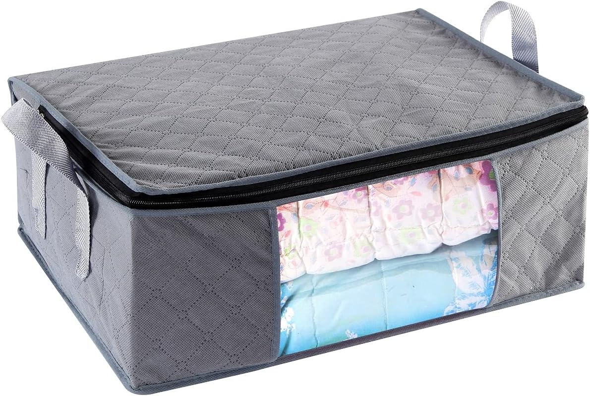 3 Pzas Bolsas Almacenamiento Rectangulares Color Gris