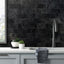 Azulejos pizarra negra 3x6" PVC para cocina baño lavandería