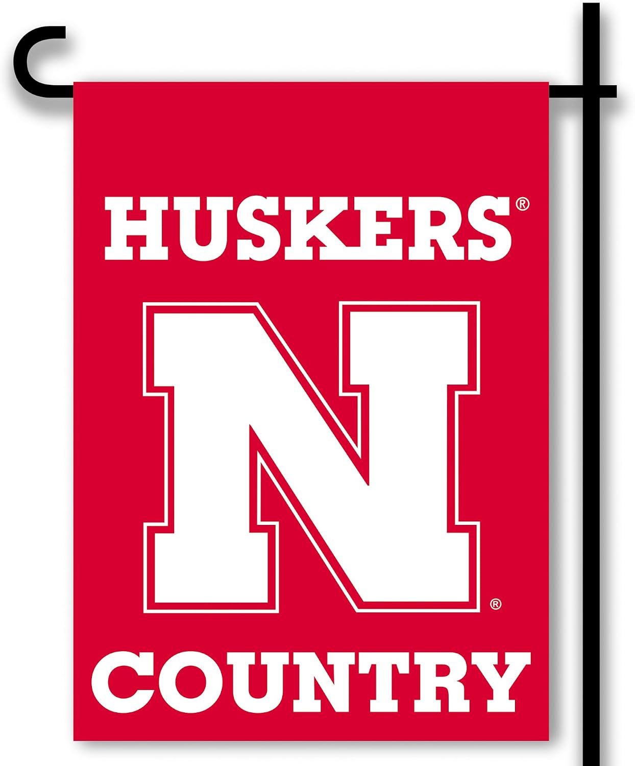Bandera jardín Nebraska Cornhuskers poste plástico ventosas