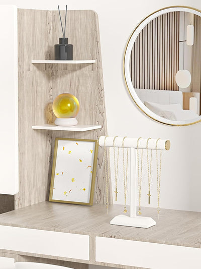 Soporte colgante para collar y pulsera mujer beige