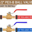 20 Pzas Válvula Bola Crimpado PEX-B 1/2"