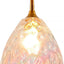 Lámpara colgante cristal martillado acento dorado