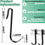 6 Pzas Ganchos J Estantes Alambre 3.6" Metal Negro