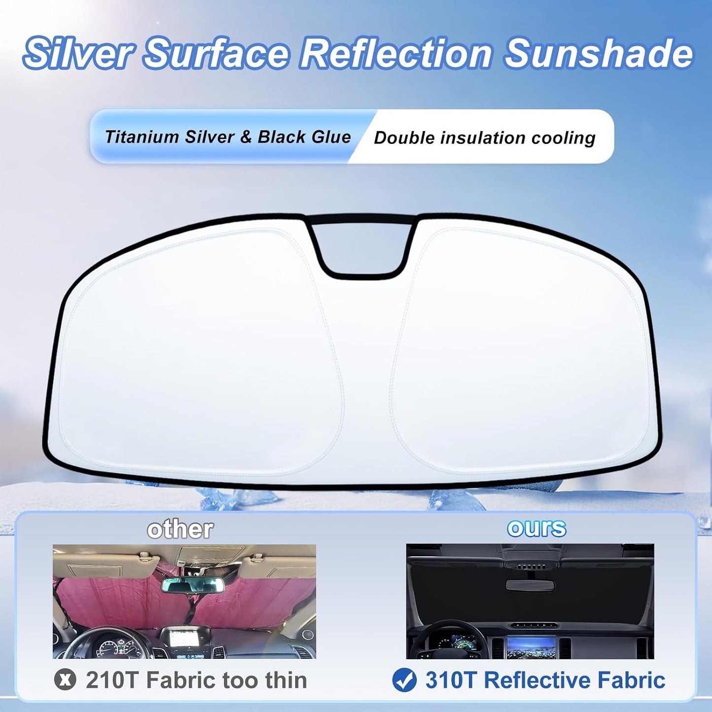 Parasol plegable Ford Bronco 21-26 puertas poliéster UV