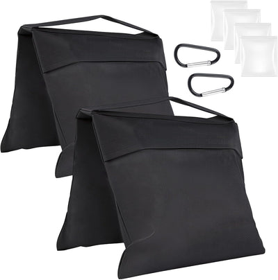 2 Pzas Bolsas Arena Negra Resistentes para Base Paraguas y Camping
