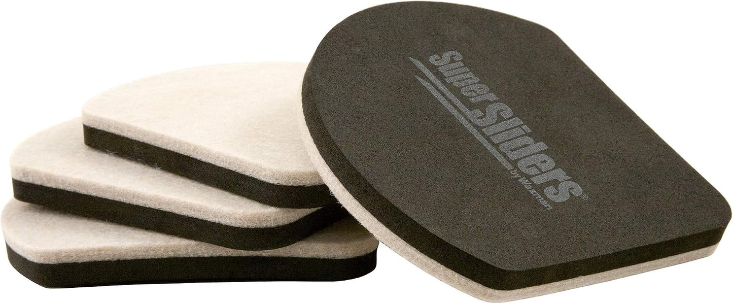 Deslizadores muebles reutilizables 5pulg beige set 4
