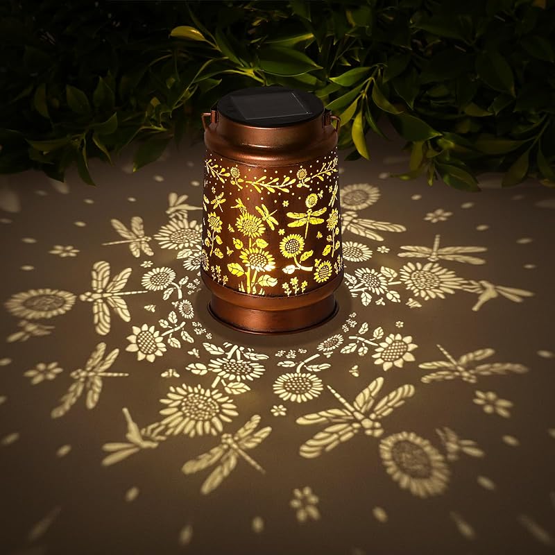 Linterna solar impermeable decorativa para jardín y regalo