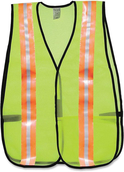 Chaleco seguridad malla poliéster con rayas reflectantes 2pulg lima