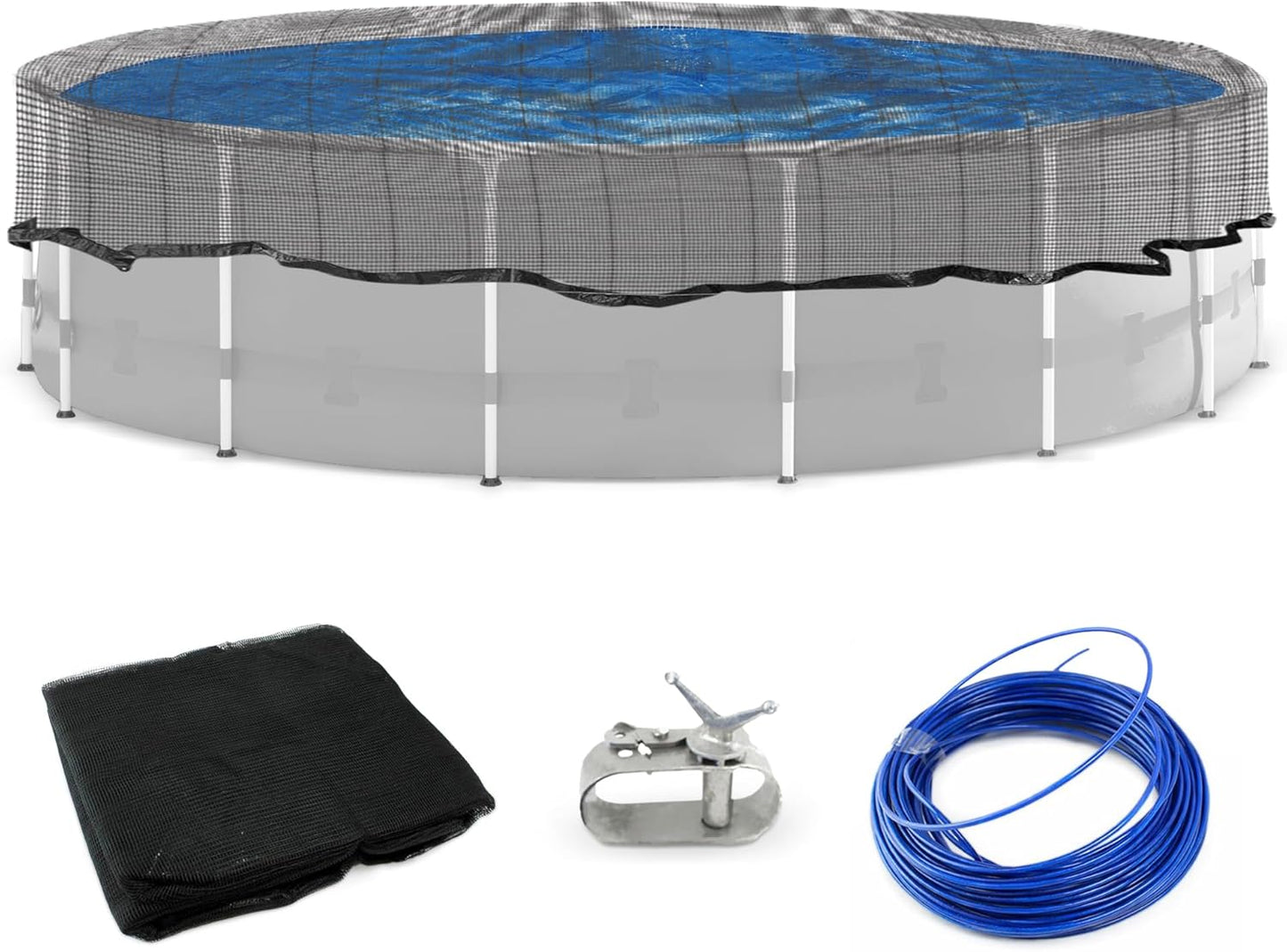 Red antihojas para piscina exterior 15ft redonda