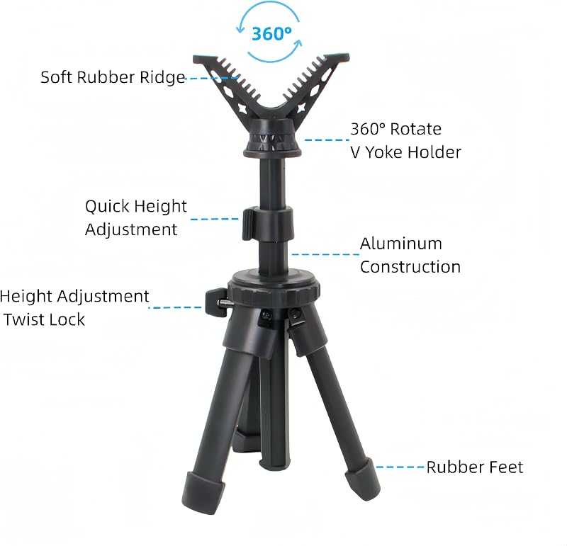 Soporte rifle ajustable 8.6-16.9pulg giro 360 grados