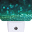 Lámpara noche LED pared purpurina verde sensor