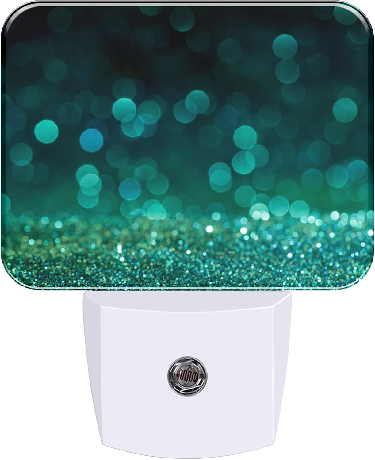 Lámpara noche LED pared purpurina verde sensor