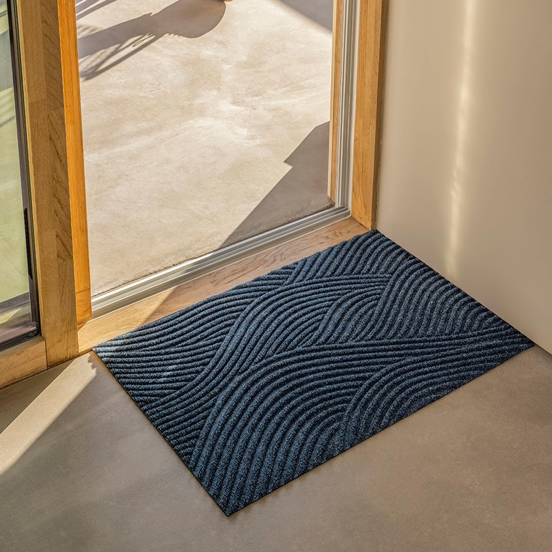Tapete puerta 2x3pulg color azul impermeable