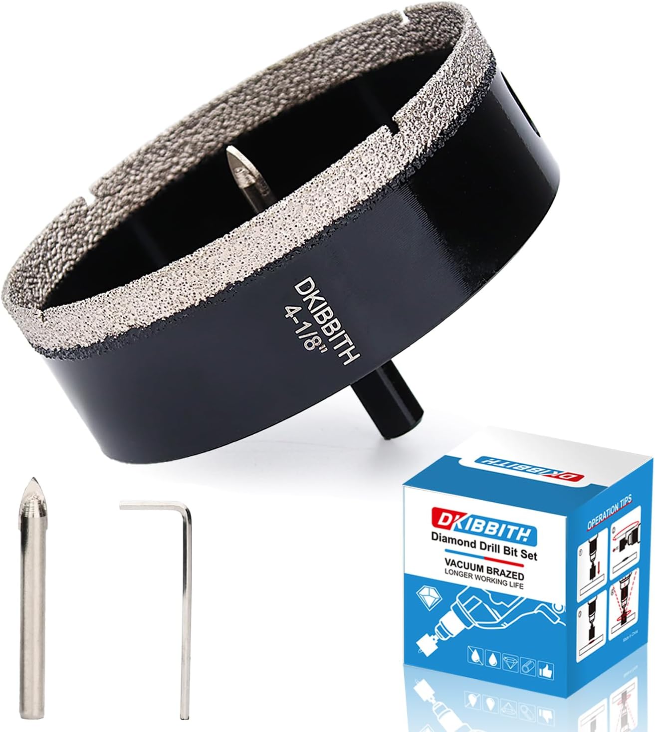 Brocas sierra diamante 4-1/8 con guía para azulejos porcelana