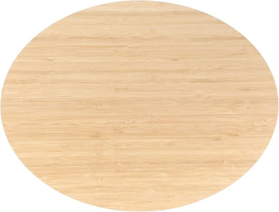 Tabla cortar servir bambú ovalada 17x13pulg ranurada