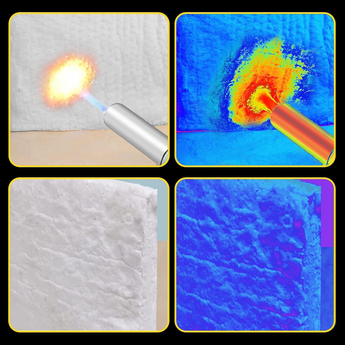 Manta fibra cerámica 60x24x1pulg aislamiento ignífugo hornos