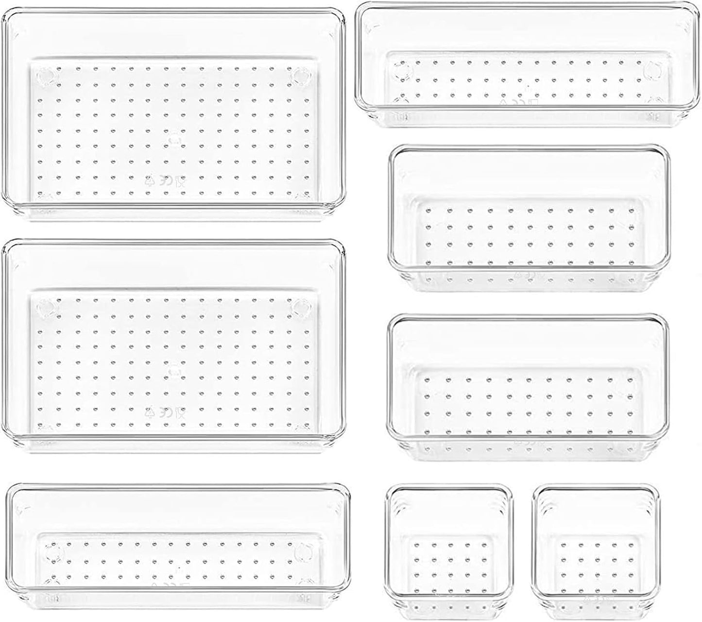 8 Cubos Organizadores Transparentes para Cocina Tocador