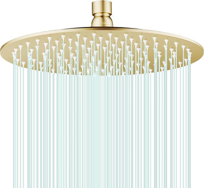 Cabezal ducha lluvia acero inox F-oro cepillado