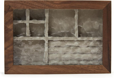 Caja joyería madera nogal marrón múltiples compartimentos