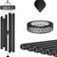 Campanillas viento 50pulg exteriores colgantes negro