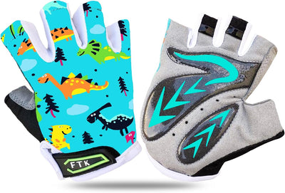 Guantes ciclismo niños 2-11 años medio dedo