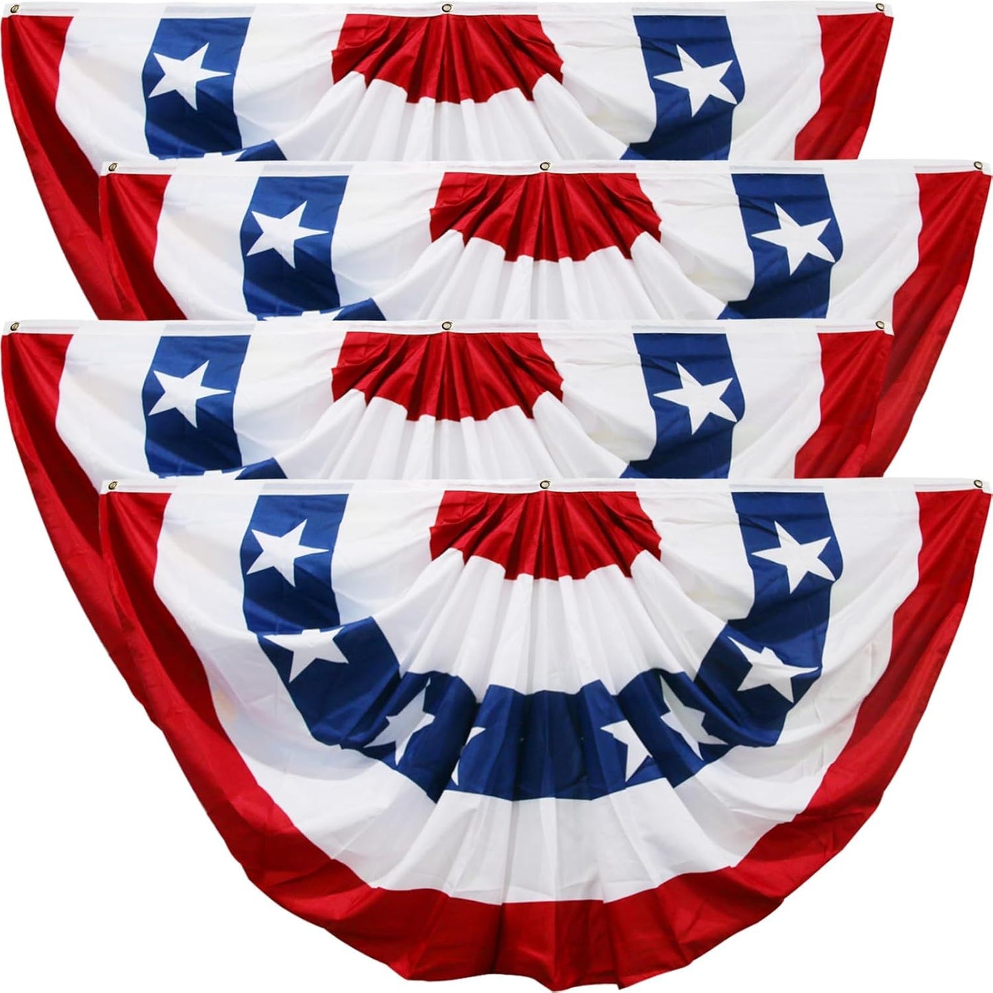 4 Banderas Patrióticas 3x6ft para Exteriores 4 de Julio
